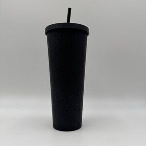 Starbucks 24oz Matte Black "S" Logo with Original Straw